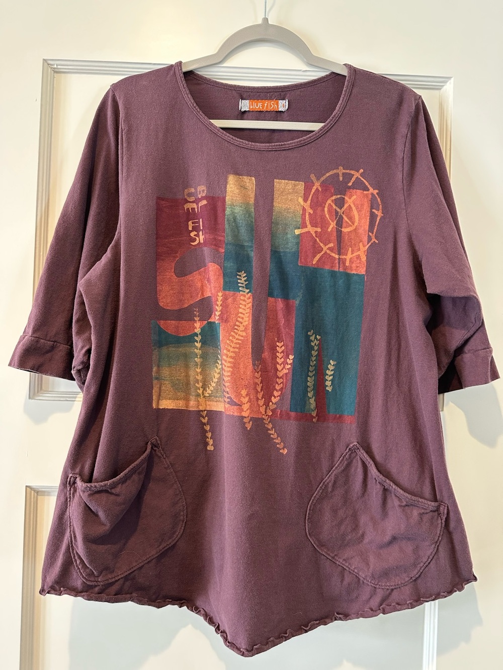Bluefish Artist Pocket Top in Fig